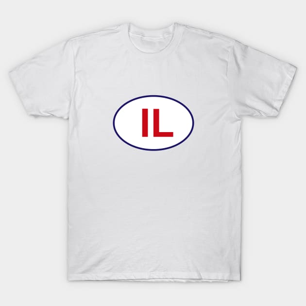Illinois State Sticker T-Shirt by AdventureFinder